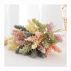 10 pcs Artificial Wheat Ears Flowers Dried Flowers for Wedding Garden Decoration